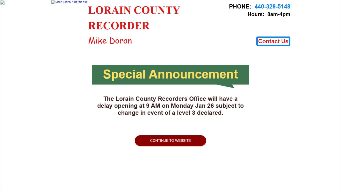 Special Announcement LCRO - Mike Doran