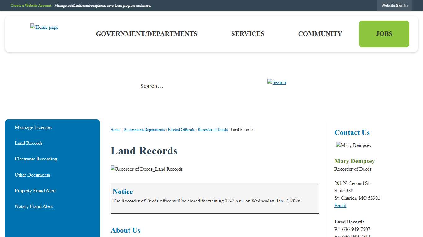 Land Records St Charles County, MO - Official Website